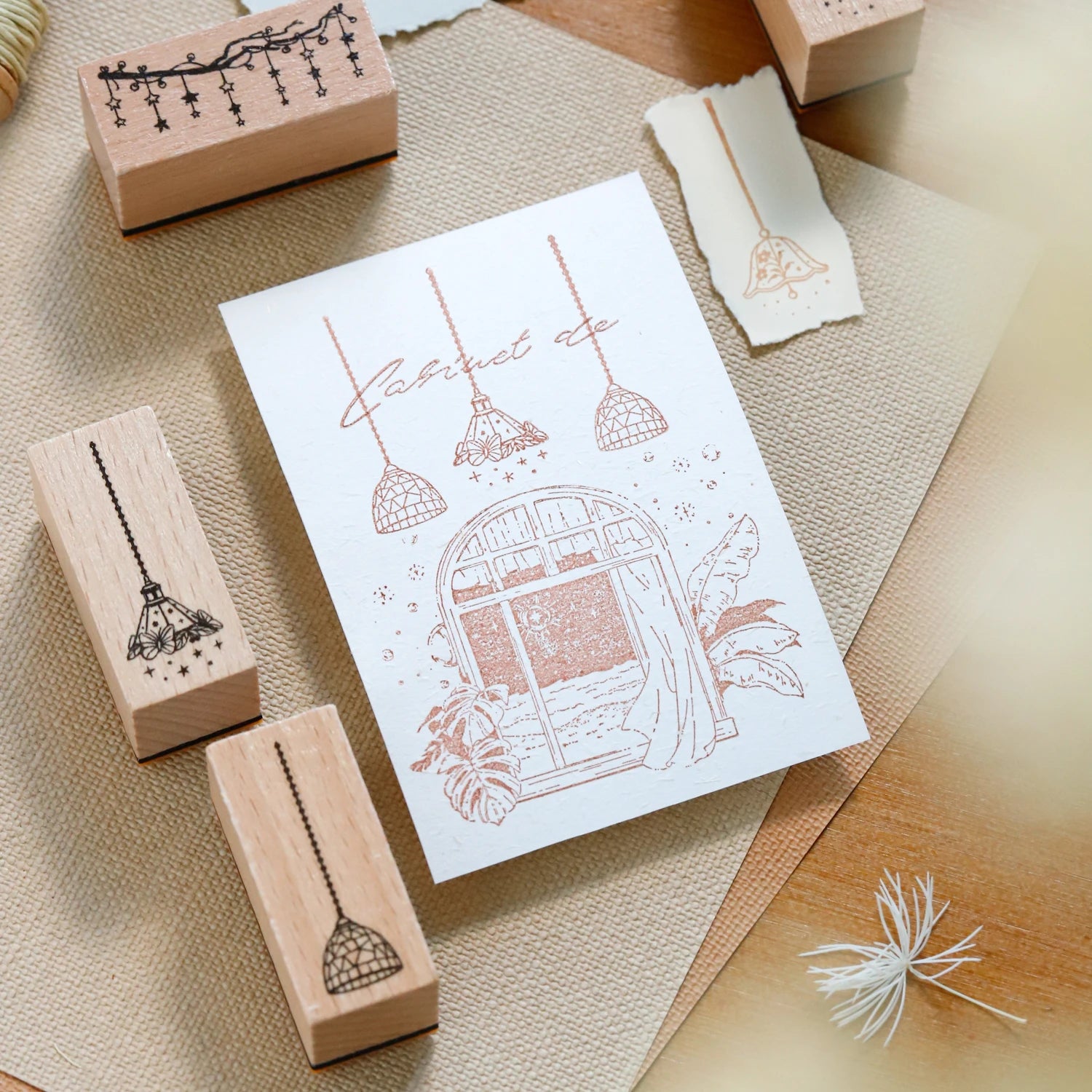TIANZI 1pc Lamp Theme Vintage Wooden Rubber Cute Night Lights Set Stationery Seal Stamping For Card Making Planner Scrapbook Qme