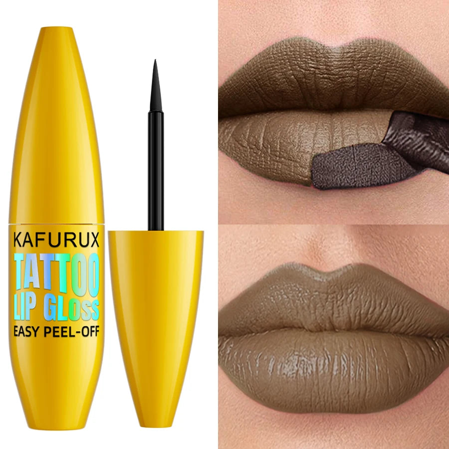 Peel Off Black Brown Lip Stain Reveal Long Lasting Waterproof Matte Qme 104