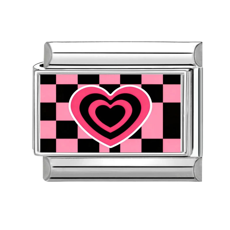 Y2K Wholesale Love Heart I Myself Flowers Italian Charm Link Fit