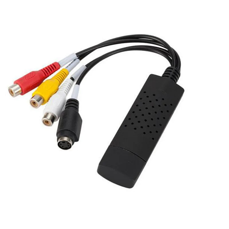 2PCS USB 2.0 Video Audio Converter Capture Card Easy Cap Video Audio Converter TV DVD VHS Audio Capture Adapter Card TV Video Qme