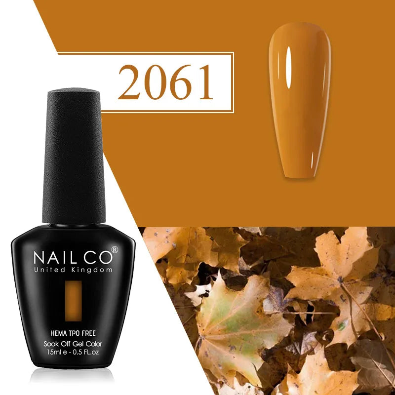 NAILCO Plum Gel Nail Polish Matte Coat Autumn Winter Semi Permanent