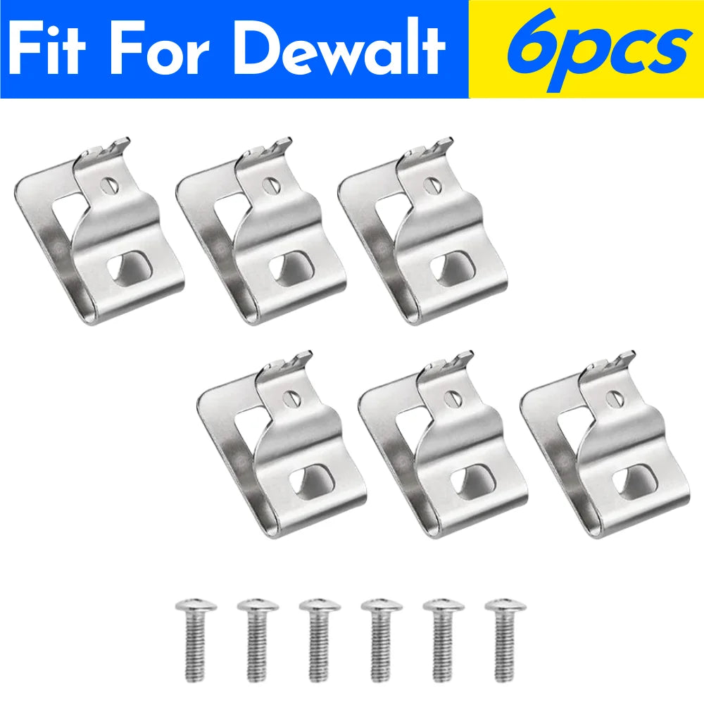 2-6PCS Electric Drill Belt Hook Cordless Drills Wrench Holder Clip Hooks Tool Fit for Dewalt/Makita/Milwaukee Impact Drills Tool Qme For Dewalt 6pcs
