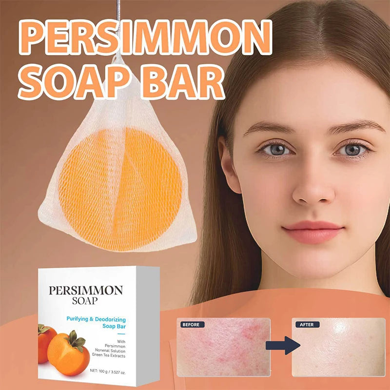 Natural Persimmon Extract Shower Gel Gentle Cleansing Nourishing Body Qme