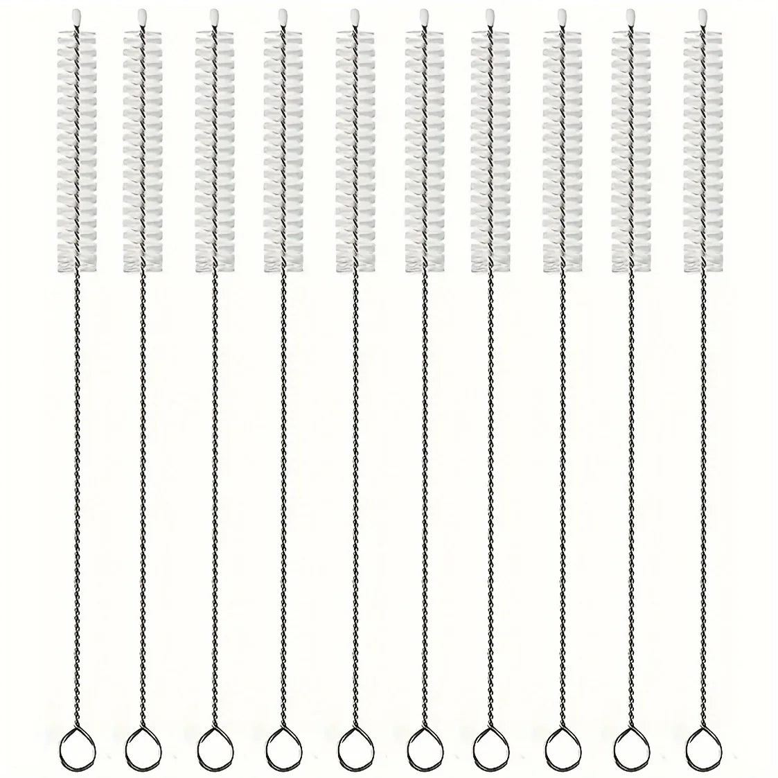 Straw Cleaning Brush, Straw Brush, Tube Cleaning Brush, Long Brush For Straws, Water Bottle, Crevice, Keyboard Qme white 20pcs