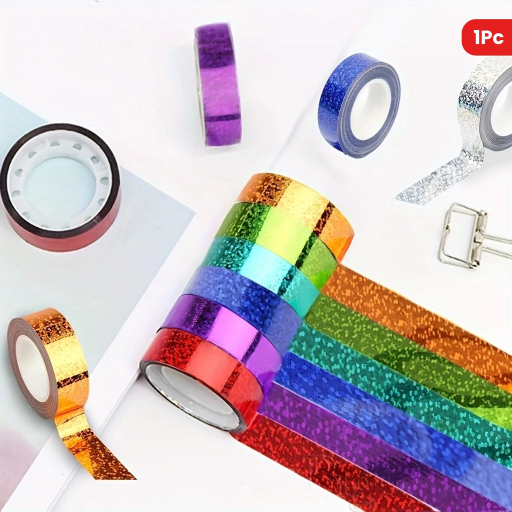 1pc Laser Foil Tape - High-Strength Adhesive Perfect for DIY Projects, Scrapbooking, and Photo Album Decorations Qme