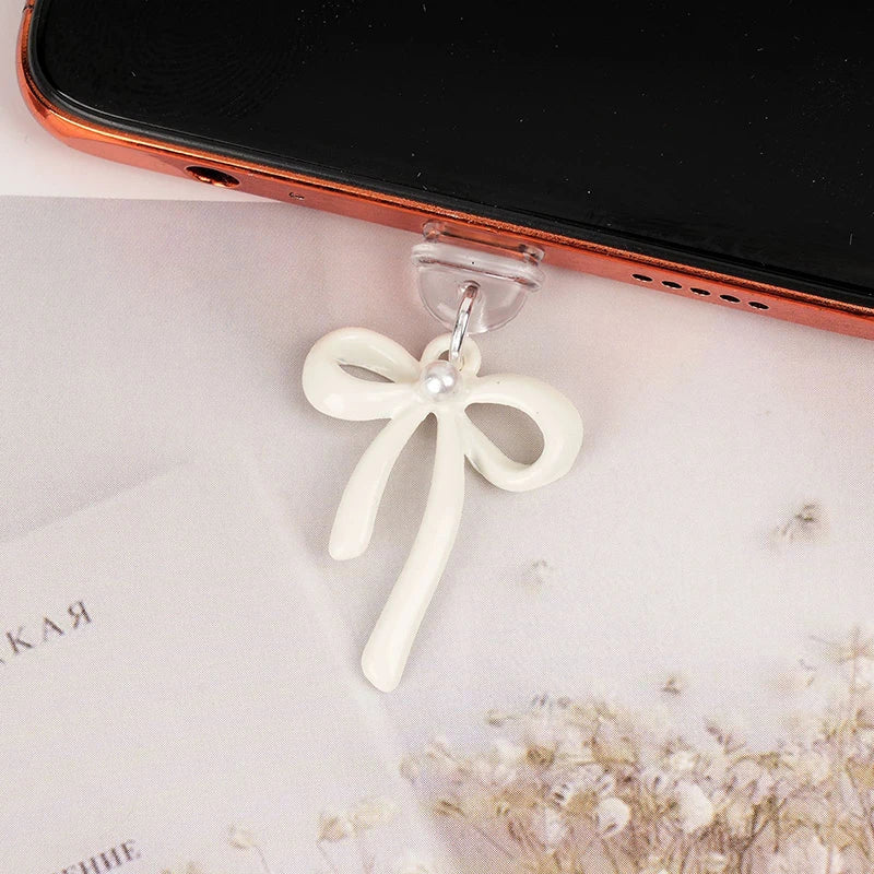 Contemporary Bow Design Type-c Phone Dust Plug Pendant Offers Qme A4