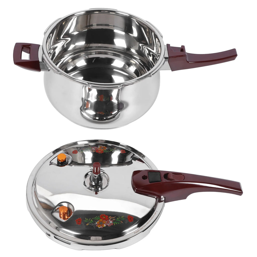 Pressure Cooker Stainless Steel 80KPA Pressure Cooker Ergonomic Handle Multiple Security Guard for Home Use 6/7/9/11L Qme