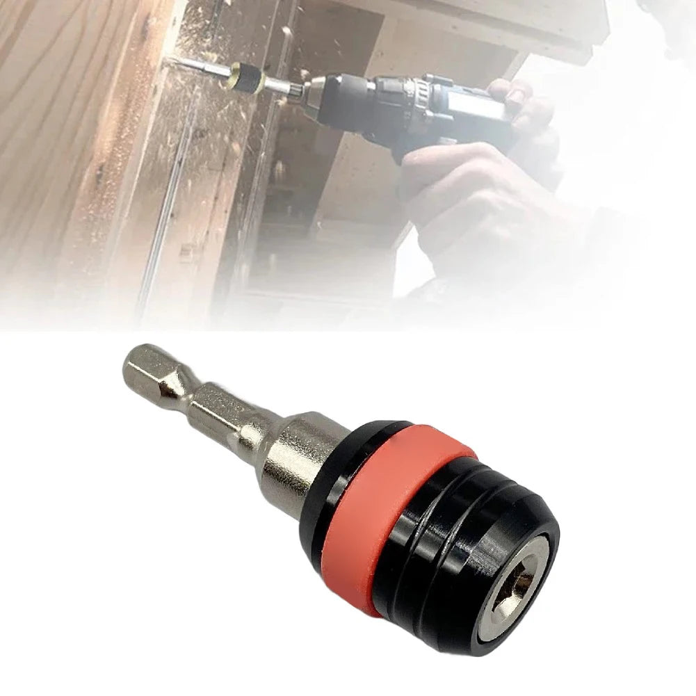 Bit Holder 60mm Hex Shank Quick Coupling 1/4 Electric Holder Drill Chuck Adapter Single-headed Screw Extractor Tool Qme Default Title