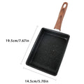 Tamagoyaki Japanese Omelette Pan Nonstick Egg Pan Skillet Rectangle Tamago Pan Small Egg Frying Pan with Cooking Tools Qme 1PC