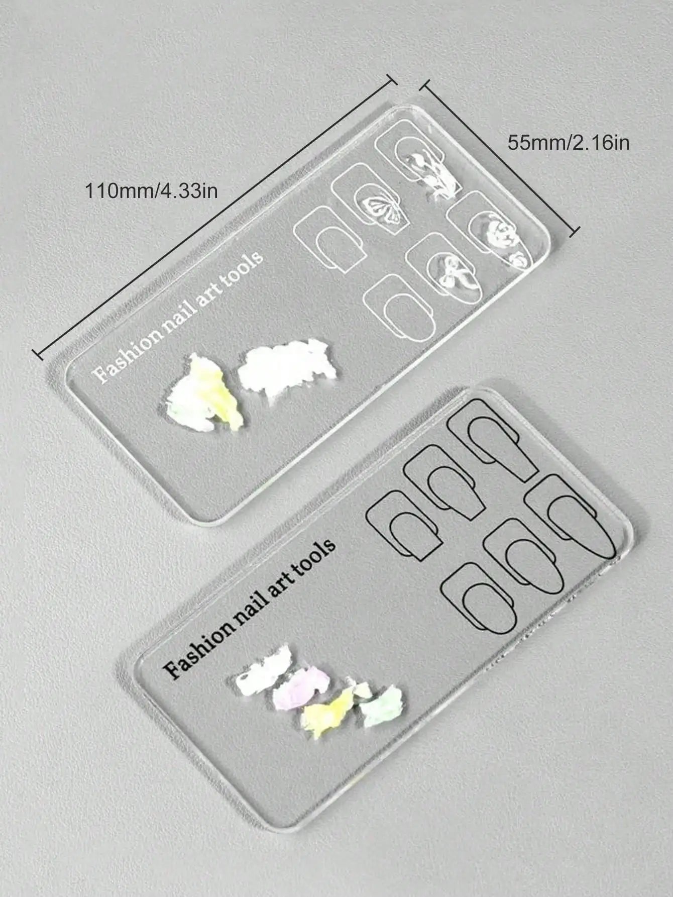 Nail Art Practice Palette Transparent Reusable Stencils Beginners Qme