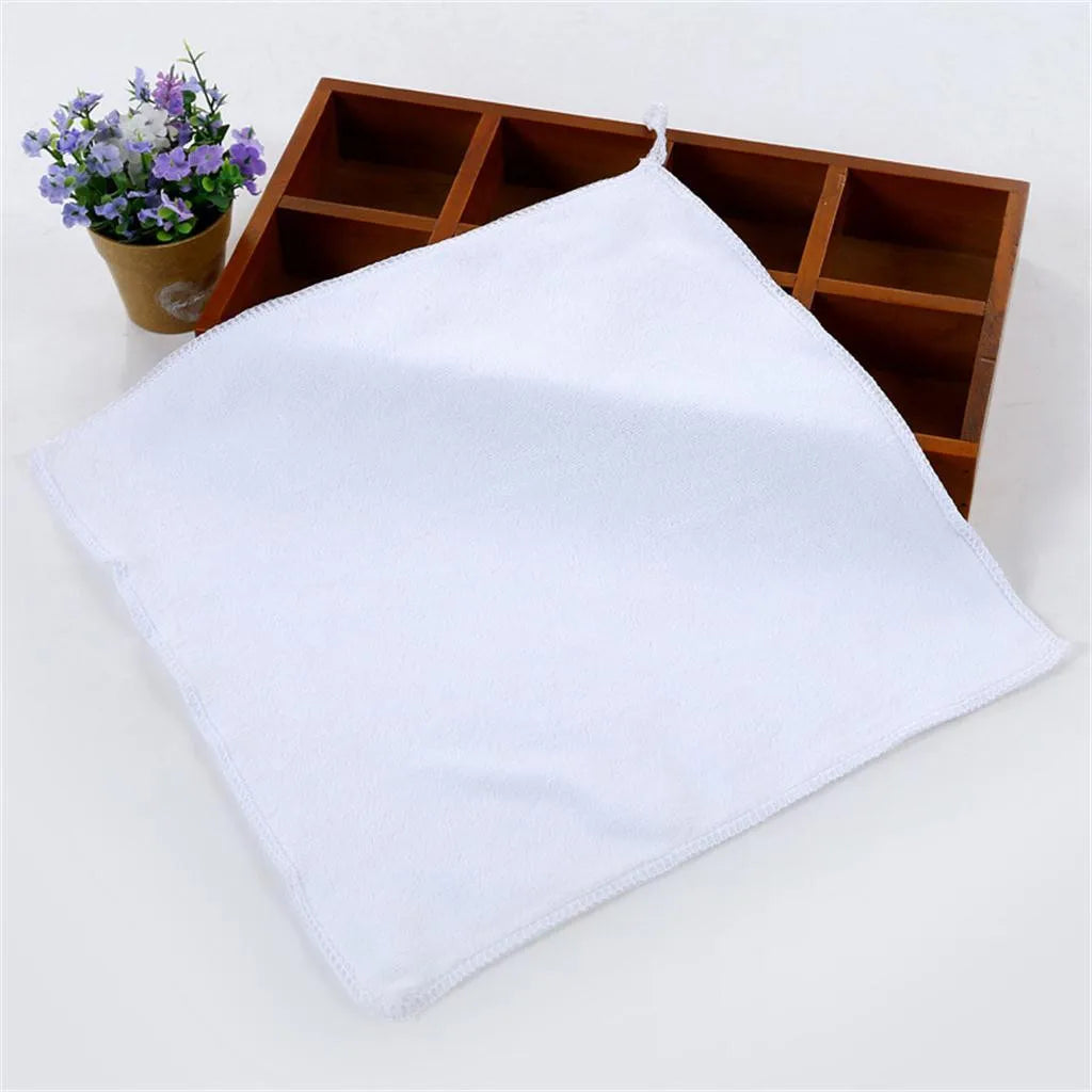 Multifunctional Microfiber White Car Glass Cleaning Towels Super Absorbent Microfiber Cleaning Cloth Towel Home Clean Tools Qme