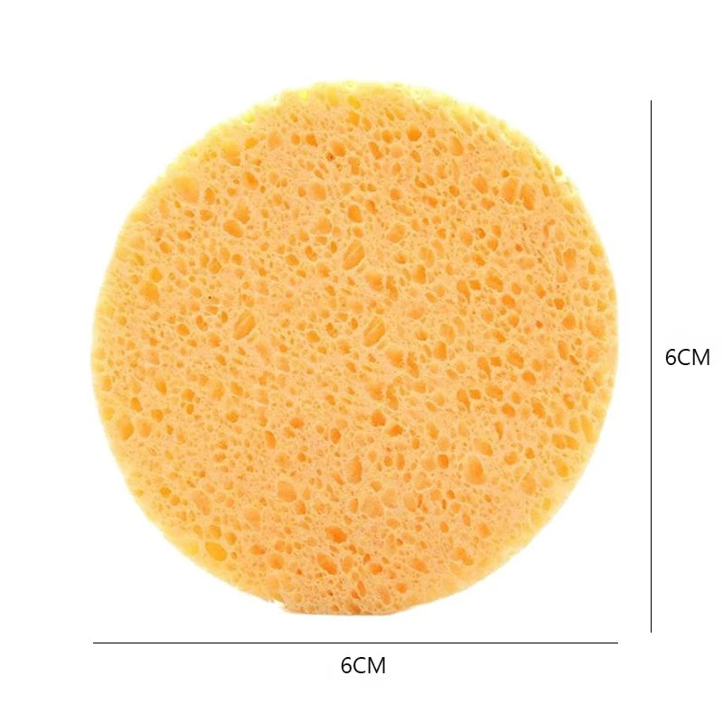 Face Round Makeup Remover Tool Natural Wood Pulp Sponge Cellulose Qme