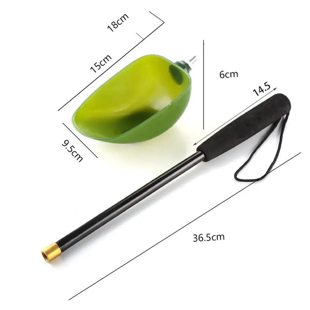 Fishing Bait Throwing Spoons Long Throw Fixed Point Fishing Gear Bait Spoon Fish Bait Casting Scoop Carp Fishing Baits Tools Qme