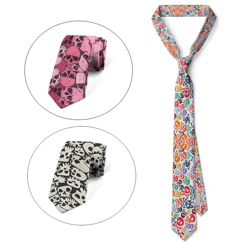 Fashion Wedding Ties Business Men's Elegant Women's Skeleton Printed Qme