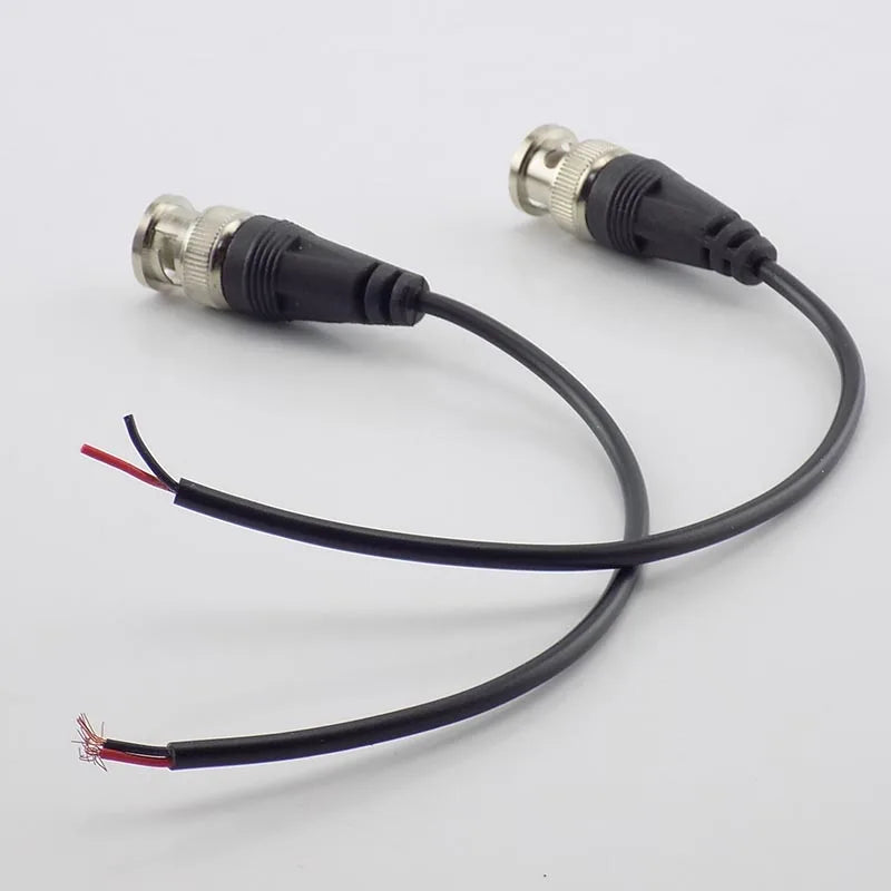 3pcs Coaxial DC Power Pigtail Cable BNC Male to Female Connector for CCTV Surveillance Qme