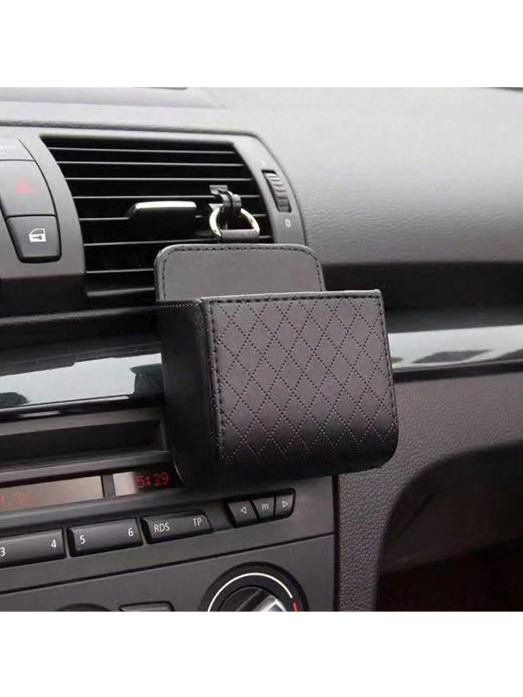 Car Air Vent Storage Bag Box Qme black
