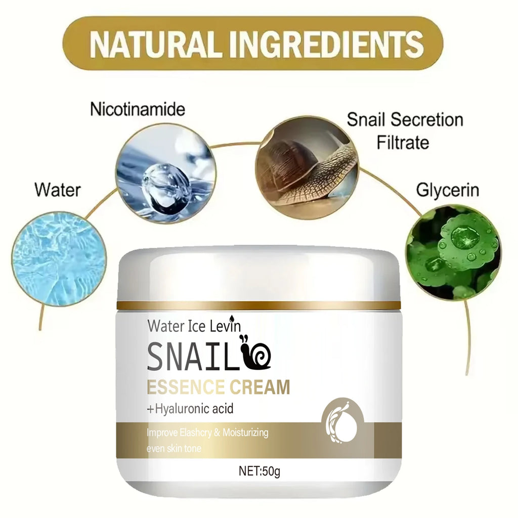 Snail Mucus Moisturizing Cream - Day and Night Cream, Containing Niacinamide, Hyaluronic Acid, and Vitamin E, Suitable for All Skin Types - Firming, Lifting, and Smoothing Skin Care, Suitable for Winter and Autumn Use Qme