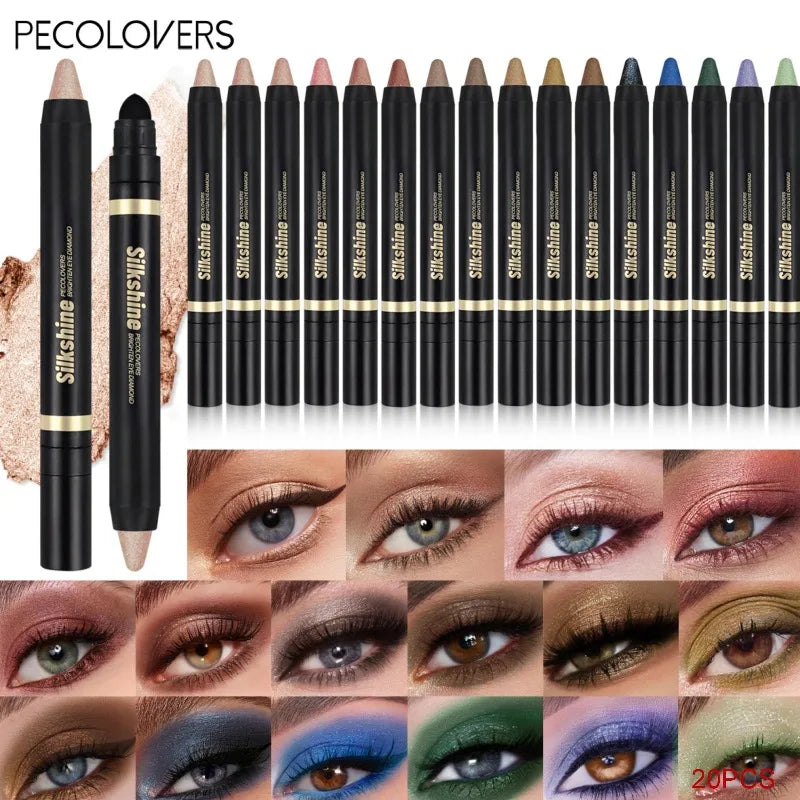 Double Head Eye Shadow Stick Highlight Brightening Fine Flash Qme