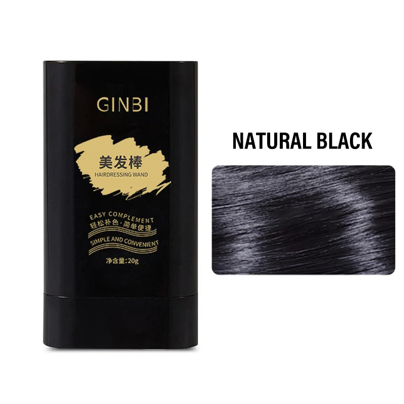 Temporary Hair Color Stick with Comb Natural Gray Coverage Black Brown Hair Root Touch Up Stick Portable Hair Color Non Greasy Qme 01 Natural Black