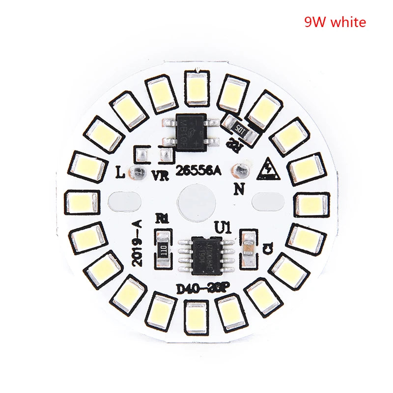LED Bulb Patch Lamp SMD Plate Circular Module Light Source Qme 9w white