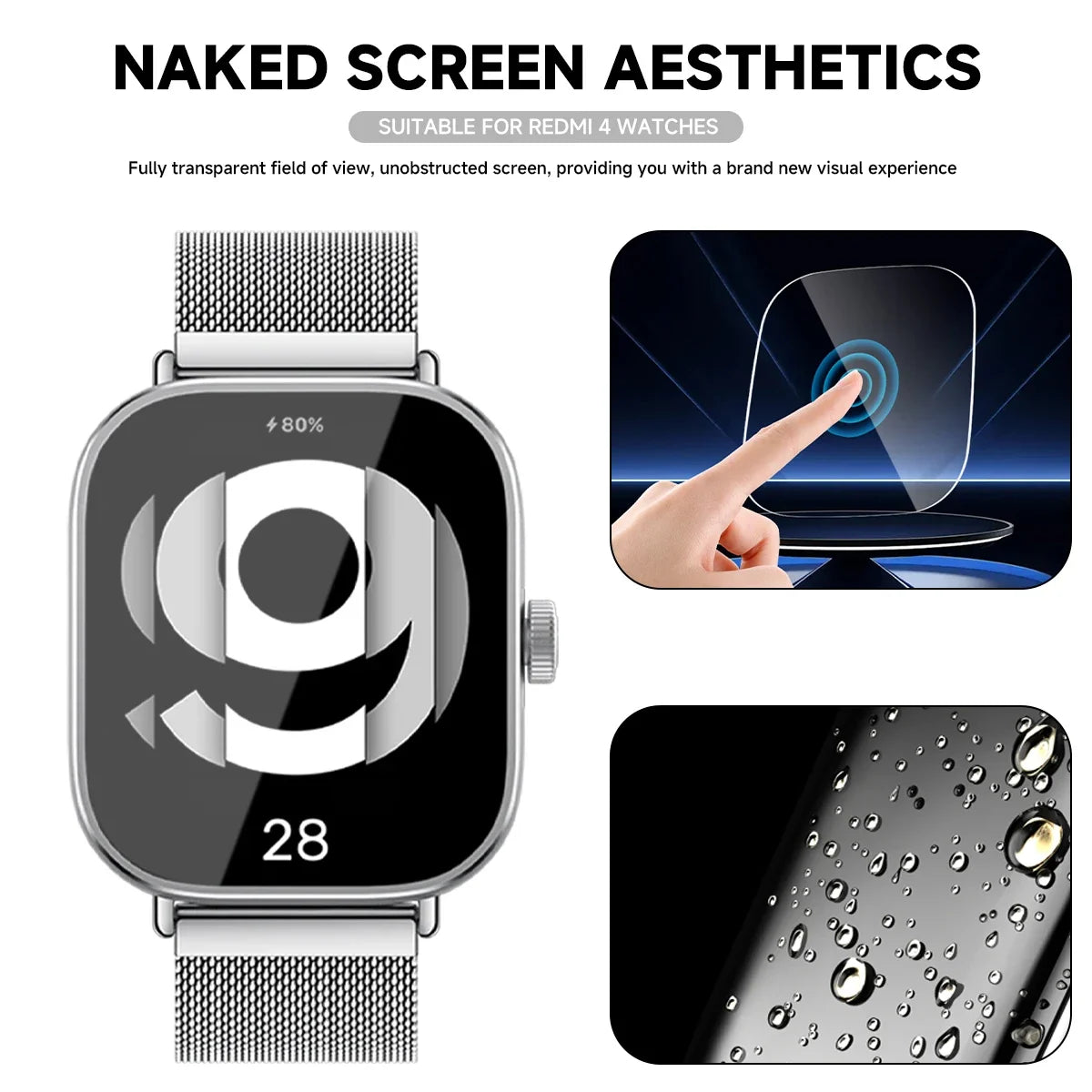 Tempered Glass for Xiaomi Redmi Watch 5 Active Smart Watch Screen Protector Anti-Scratch for Mi Redmi Watch 5 4 Prottiecve Film Qme