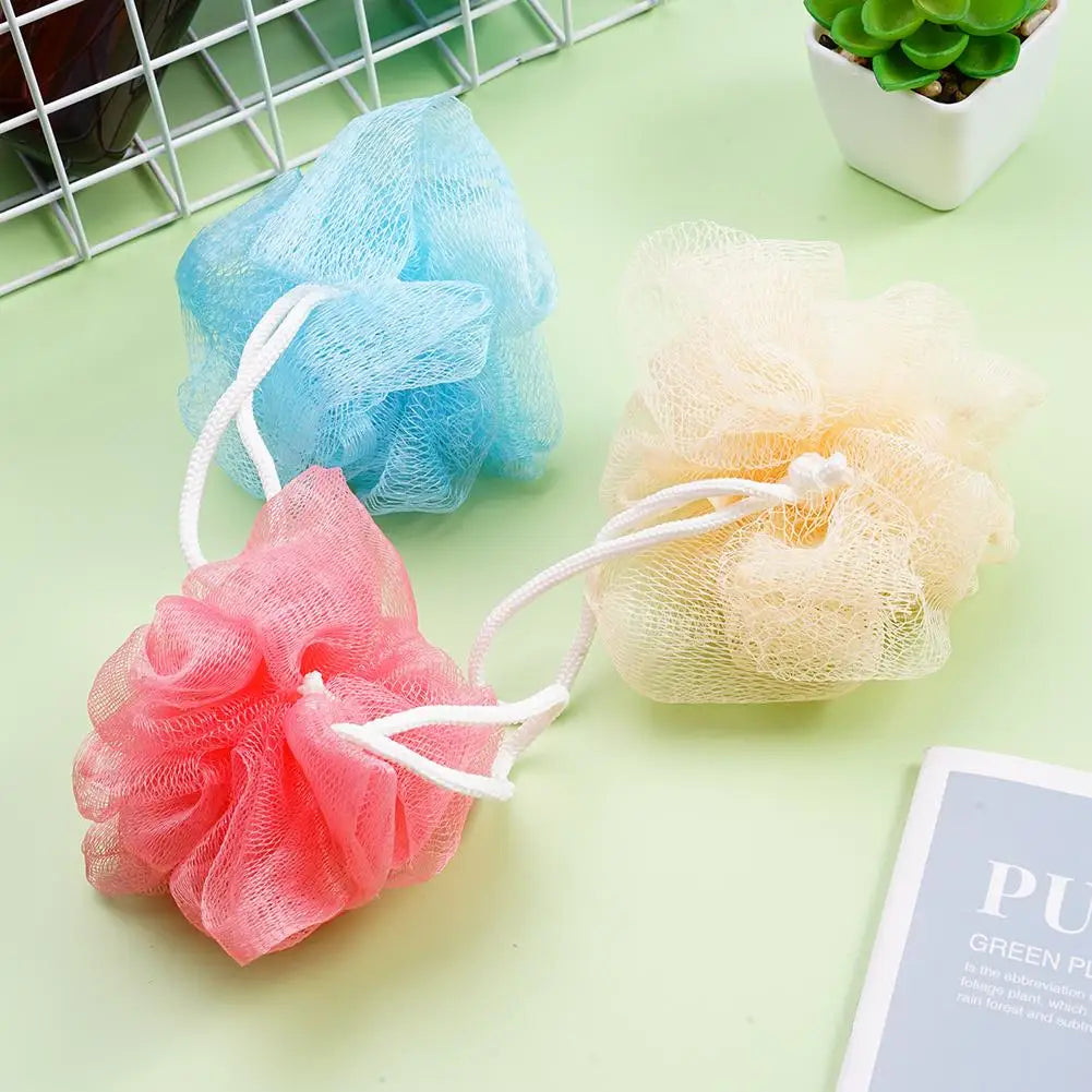 Mesh Bath Sponge Balls Soft Shower Foaming Body Scrub Exfoliating Qme