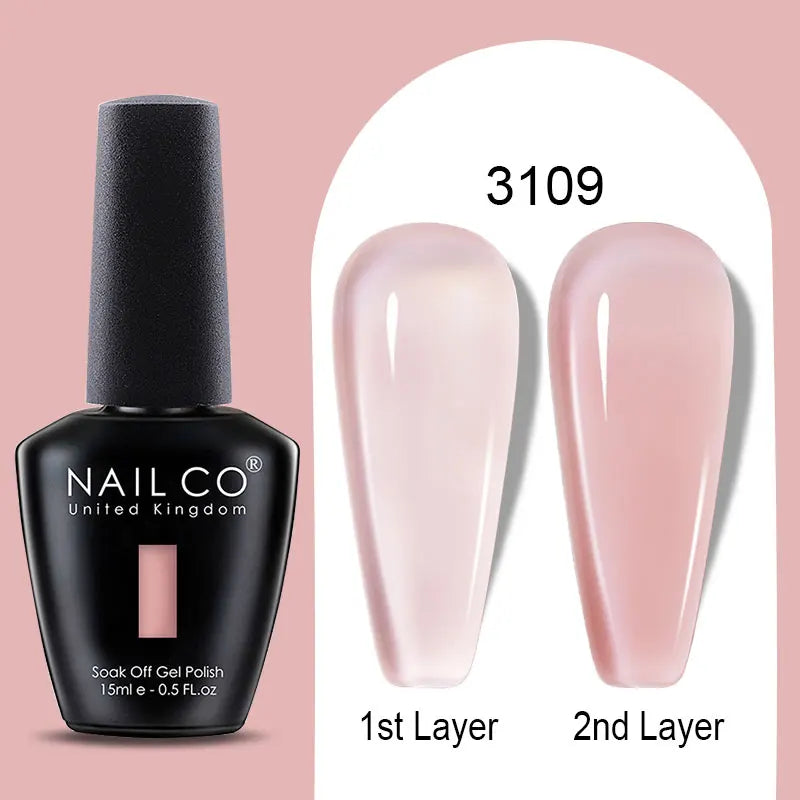 NAILCO Winter Red Gel Nail Polish Semi Permanent Soak Off Varnishes