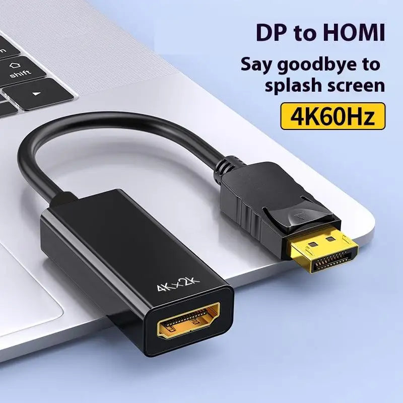 4K Displayport Compatible Video Audio Cable Adapter Computer HDTV Qme