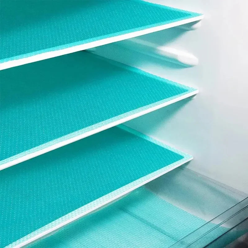 4PCS EVA Waterproof Refrigerator Liner Mat Washable Mildew Kitchen Pad Anti-oil Cabinet Drawer Placemat Heat-insulat Fridge Mat Qme