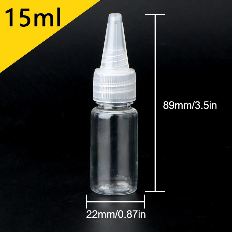 3 Transparent Refillable Dropper Bottles Plastic Squeeze Containers Qme 15ml