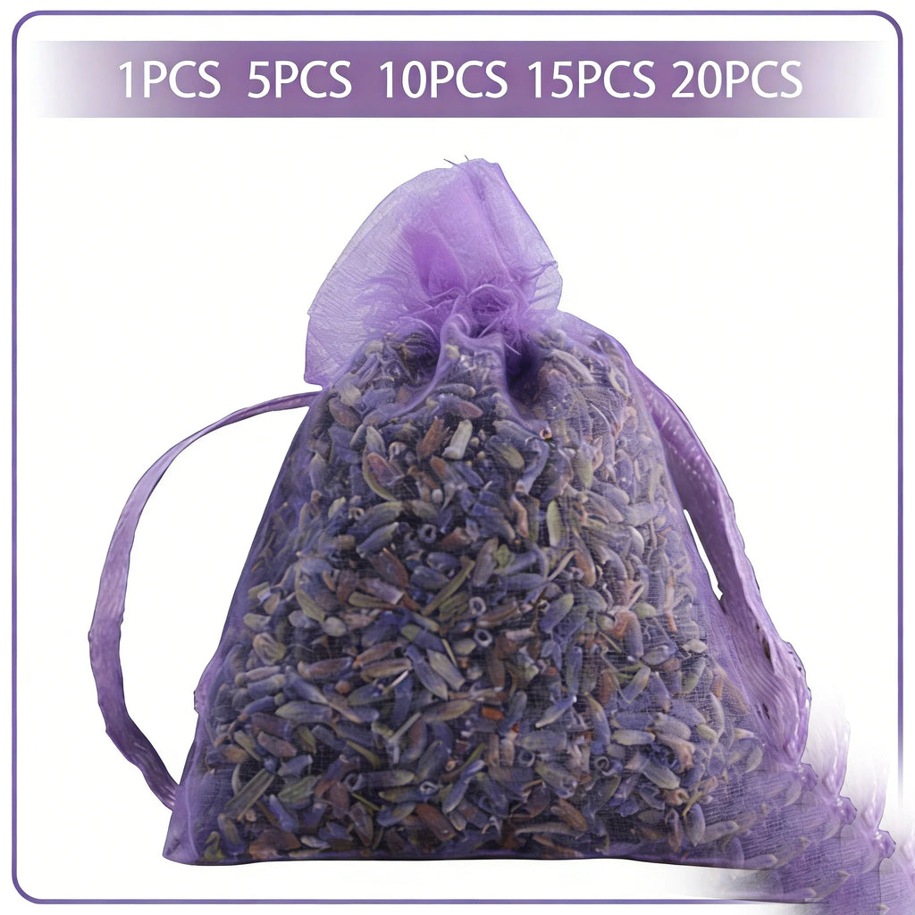 Home Cabinet Sachets Bags Natural Dried Lavender Sachets for Relaxing Sleeping Strong Smell Fresh Scents Car Air Fresheners Qme