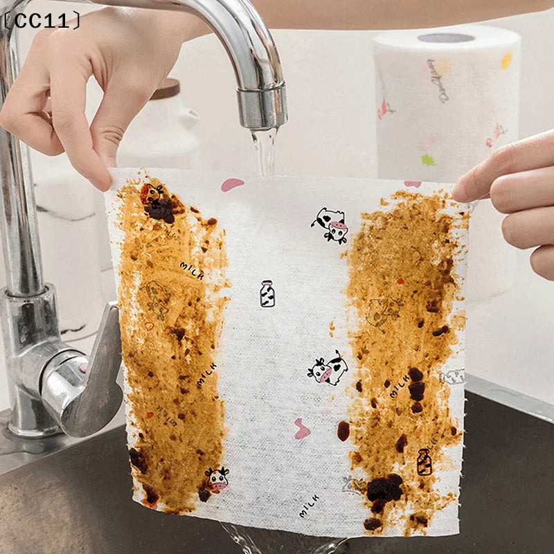 Disposable Rags Thickened Kitchen Dishcloth Towels Absorbent Cleaning Qme