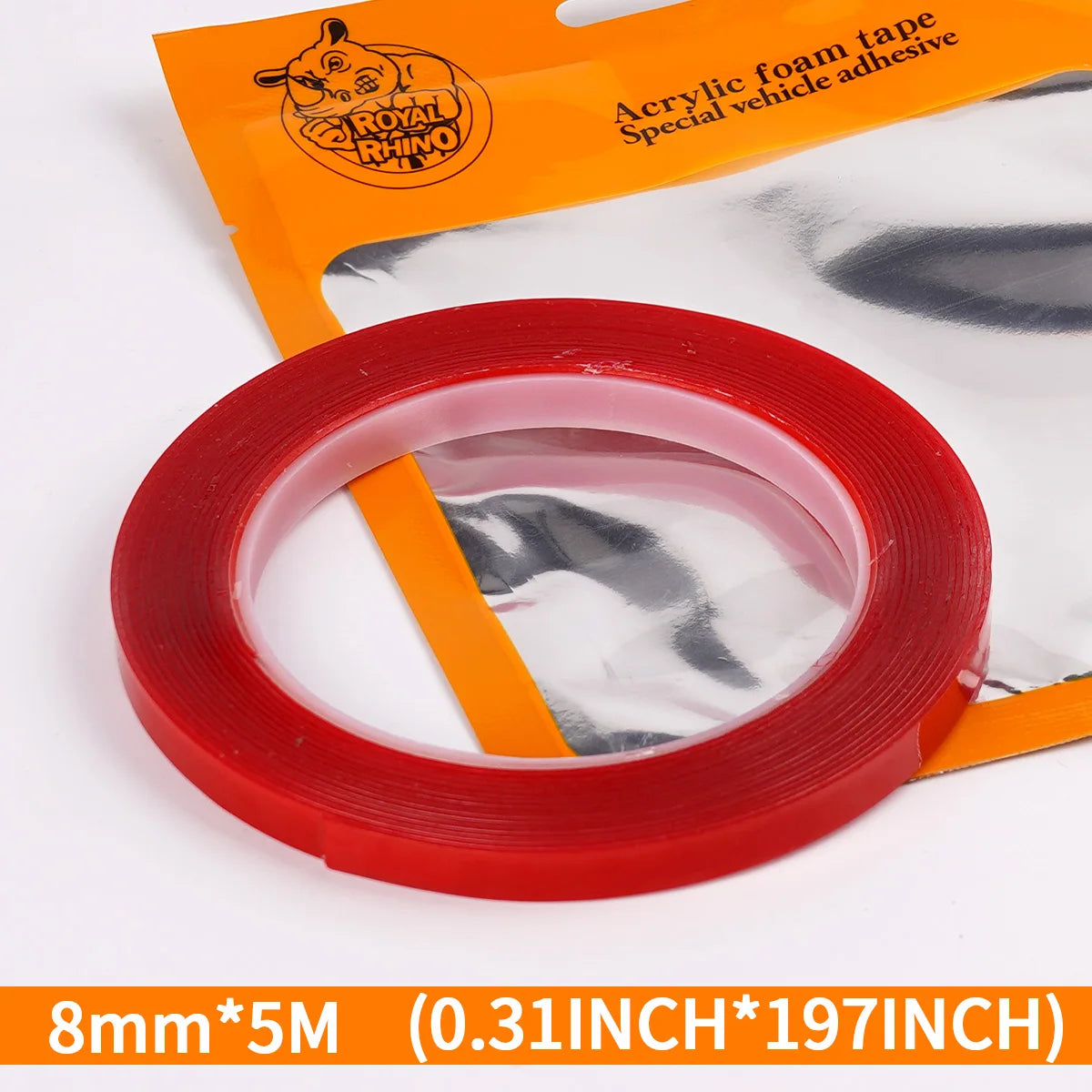 LED light strip adhesive strip double-sided nano acrylic tape transparent strong adhesion Christmas party balloon fixing Qme Width 8mm