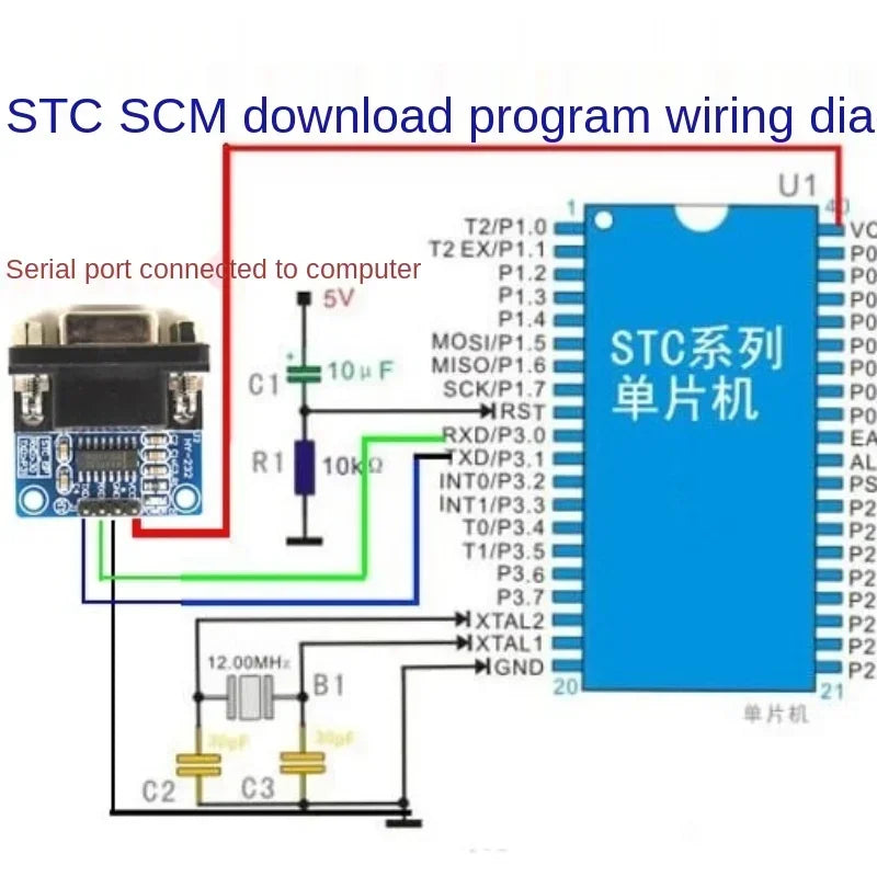 10pcs RS232 To TTL/female Serial Port To TTL/serial Port Module/flashing Board MAX3232 Chip Programming Single Chip Qme