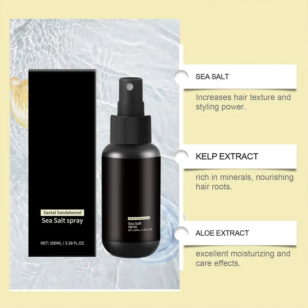 Sea Salt Spray Improving Volumizing, Natural Sea Salt Hair Styling Spray For Men Women Light Non-Greasy Fluffy Hair Fixing Spray Qme