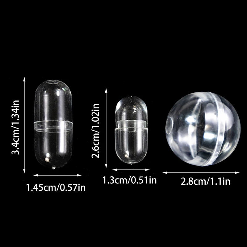 Lot Paintball Capsule Organizer Pill Case Mini Empty Plastic Balls Qme
