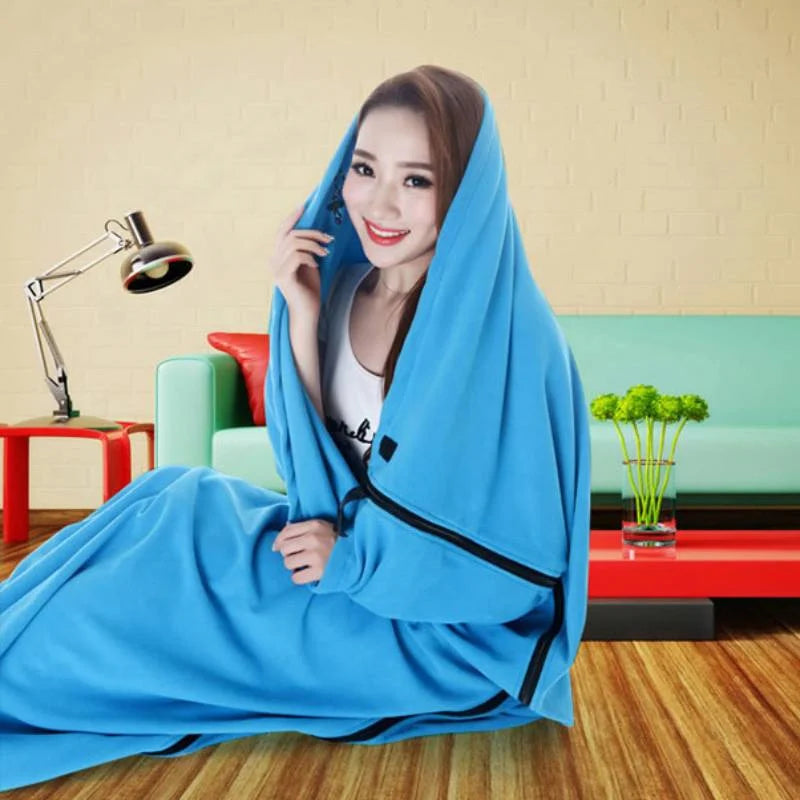 Portable Travel Camping Nap Sleeping Bag Adults Fleece Suitable All Qme