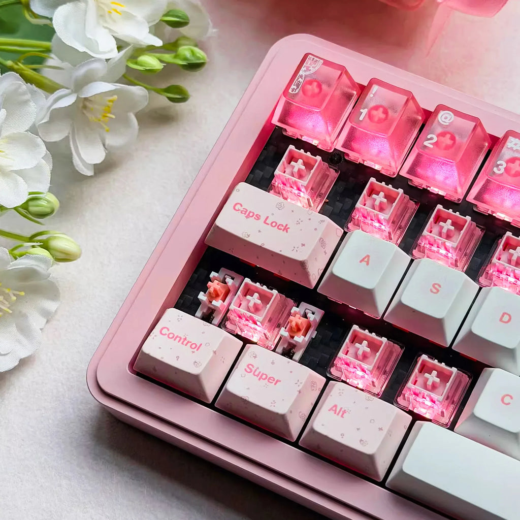 UGAMING Pink Mount Tai HE GT Magnetic Switch Extreme Rt0.005 Transparent Shell Extremely Stable Magnetic Keyboard Switch 60HE Qme