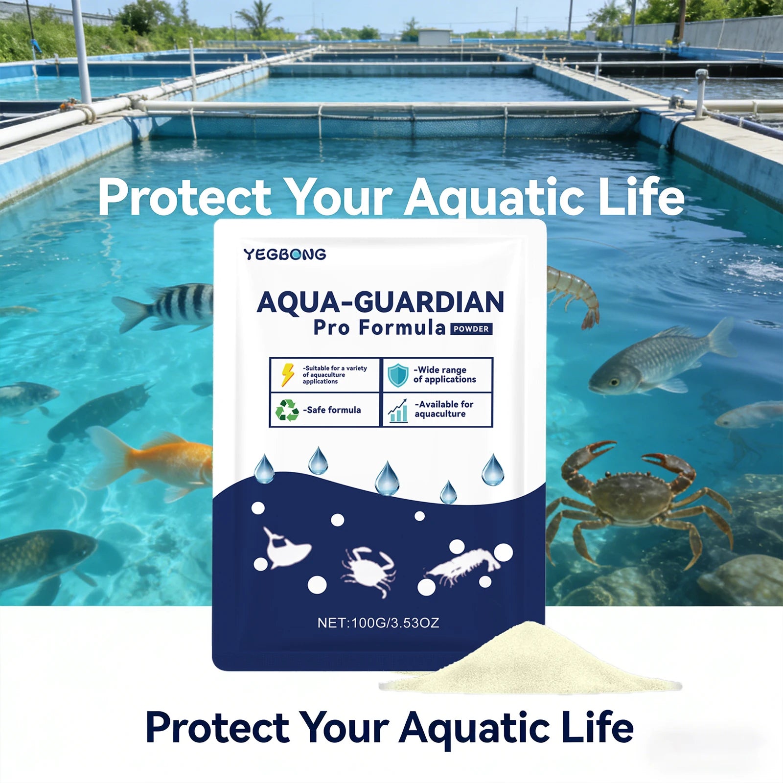Fish Tank Water Purification Powder Quickly Purify Water Quality Restoring Clarity Widely Applicable Water Clarification Powder Qme