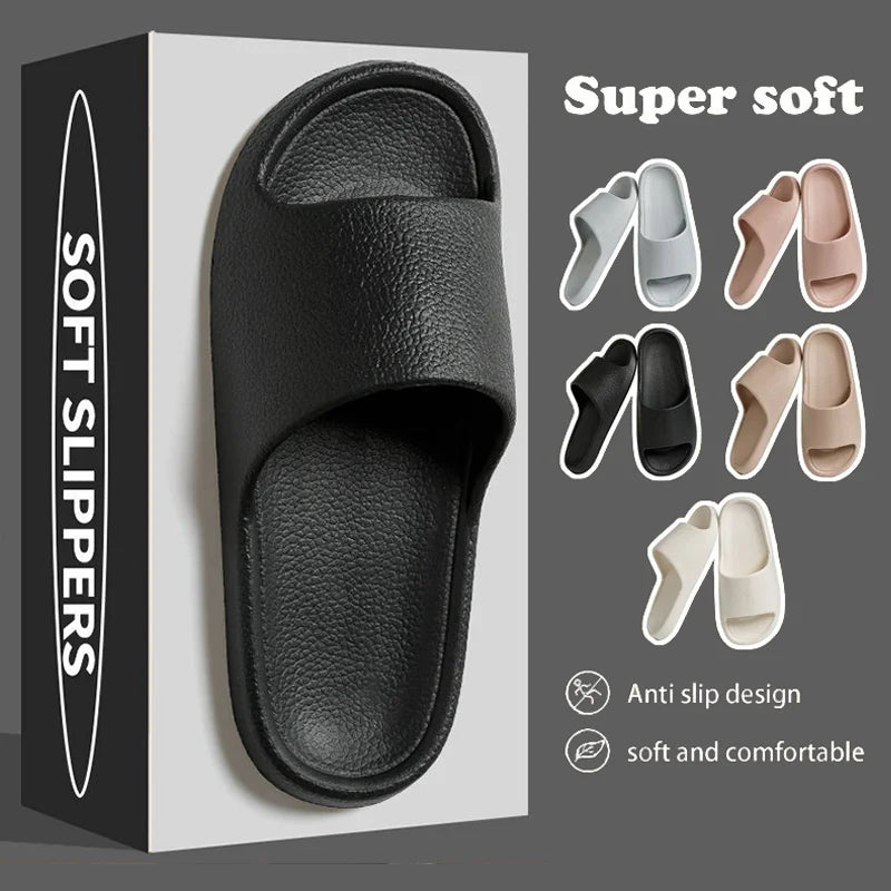 Summer NEW Slippers For Men Women Eva Soft Bottom Slippers Indoor House Slides Flat Sandals Outdoor Beach Shoes Man Flip Flops Qme