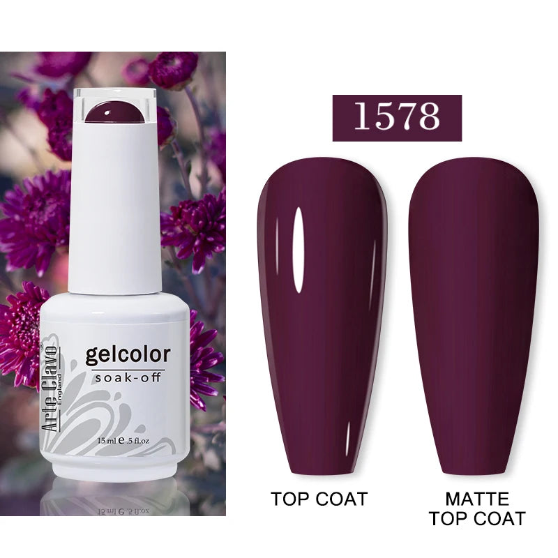 Arte Clavo Autumn Nail Gel Polish Caramel Winter Soak Off UV LED Art