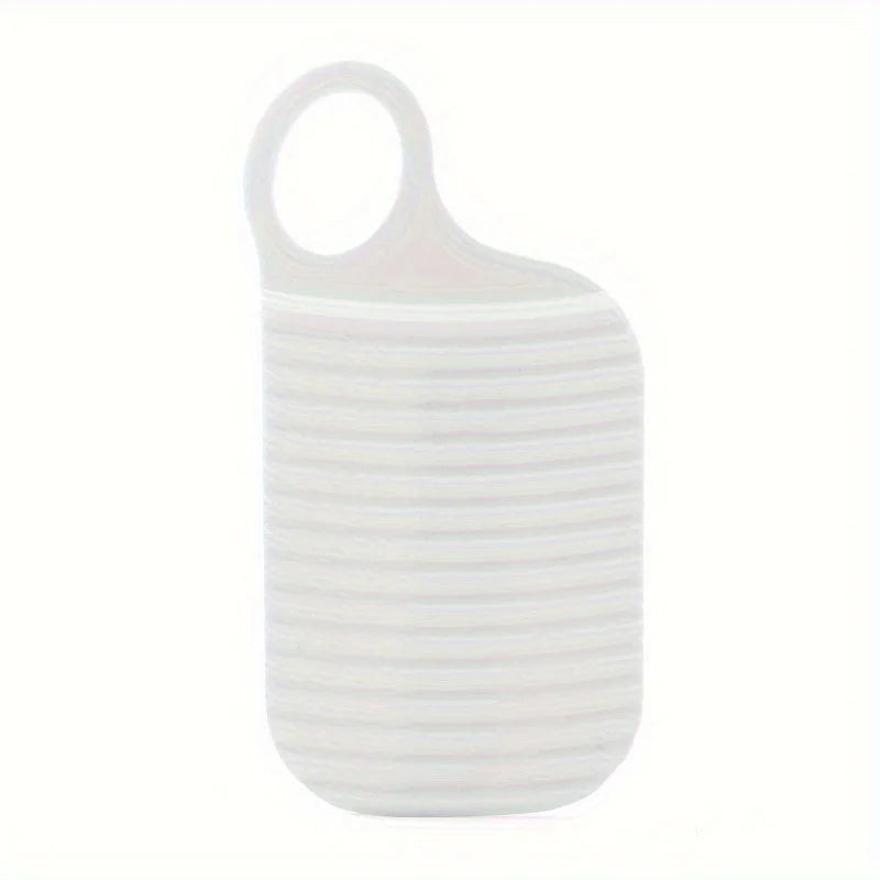 1pc, Household Washboard, Washboard with Hook for Hanging, Non-slip Rubber Washboard, Mini Portable Washboard Qme White