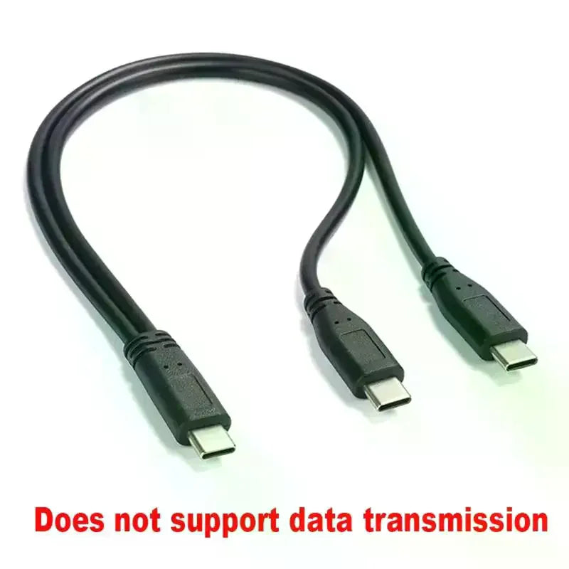 USB C Cable Splitter 1 2 Extension Wire Phone Tablet 15W 3A Power Qme