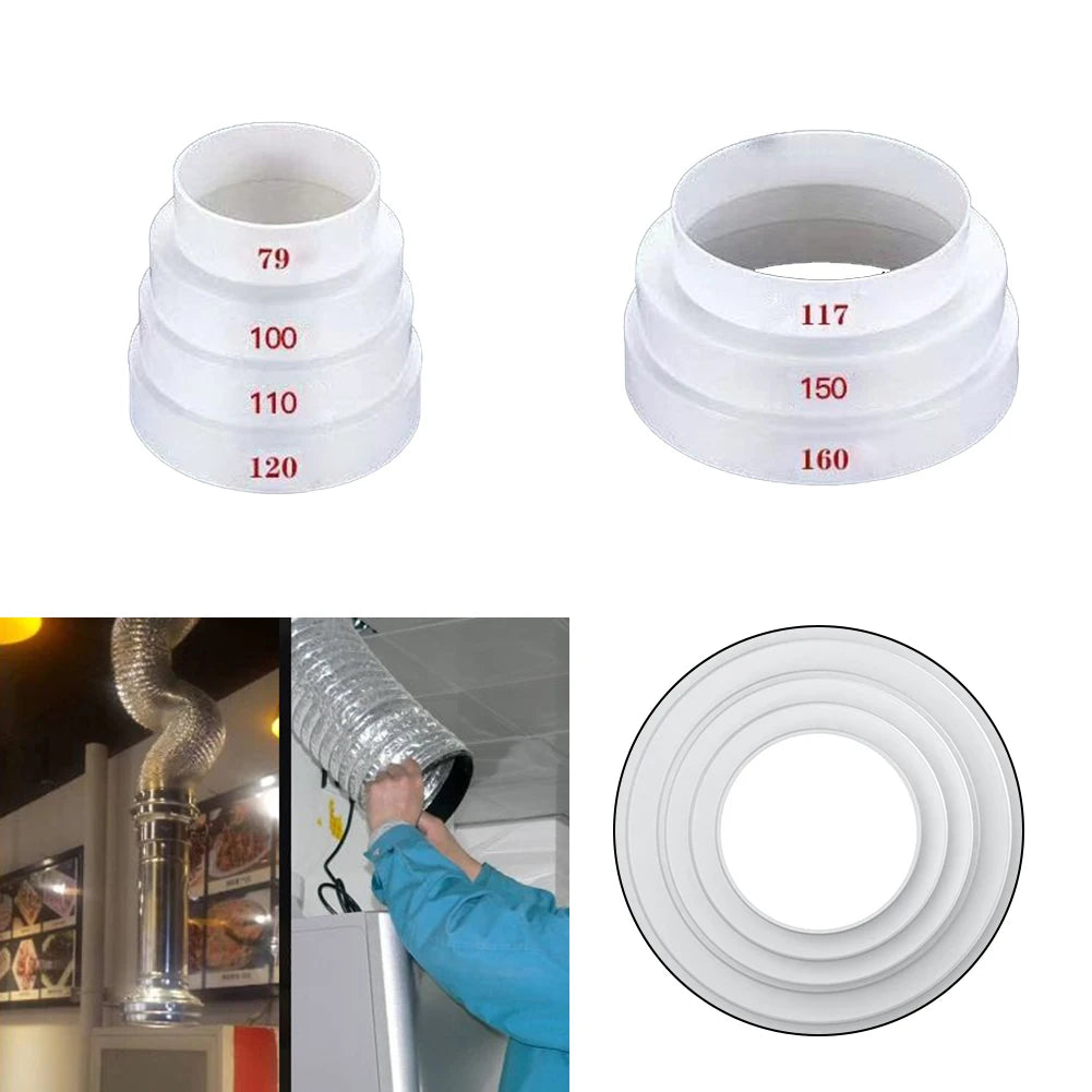 Duct Multi-reducer Exhaust Fan Fan Detachable Reducing Ring Duct Connector For Fan Ventilation Duct Duct Exhaust Duct Connection Qme