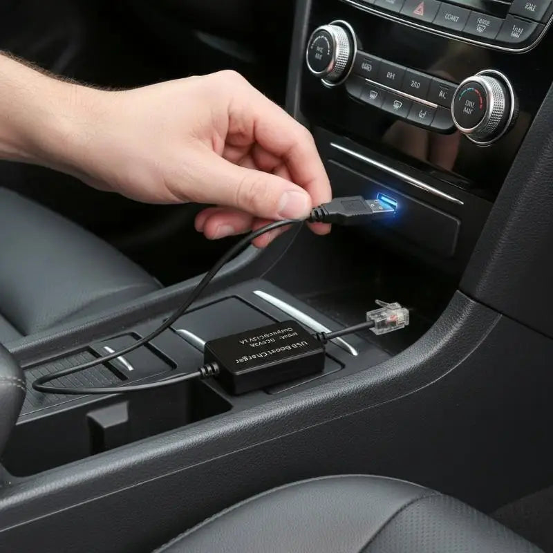 USB RJ11 Plug Cable DC55X21 Radar Detector Power Connect Car Charger Qme