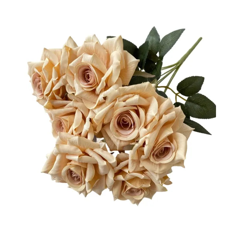 41CM Silk Screen Rose Artificial Flower Wedding Living Room Decoration Road Guide Bouquet, Artificial Flower Qme style 8
