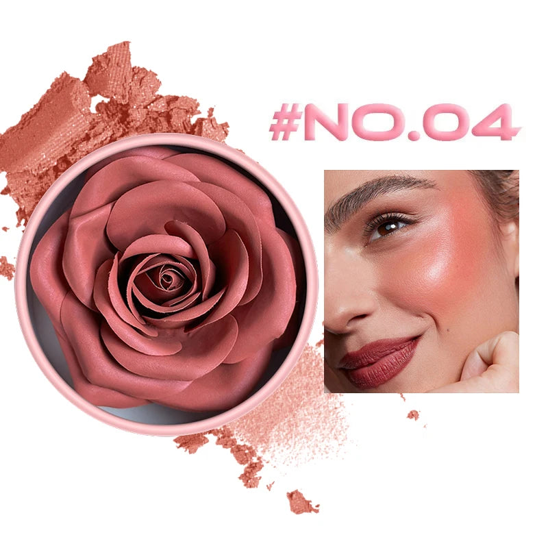 4-color Matte Petal Blush Palette Highlighter Contour Cream Qme 04