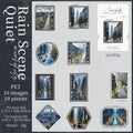 10 pcs/pack Night view of the city Theme PET Sticker Pack DIY Scrapbooking Collage Diary Aesthetics Decor Stationery Stickers Qme A