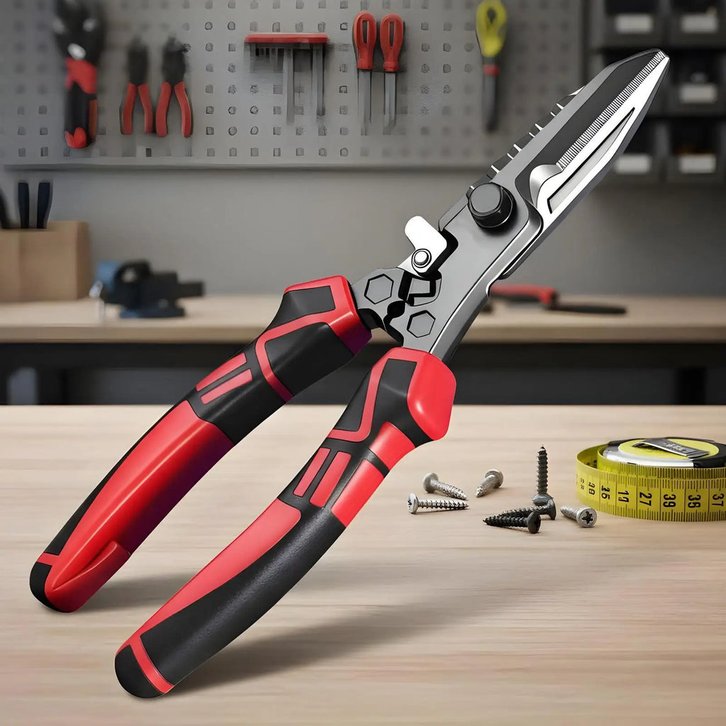 Metal Shears Aviation Cutter Steel Snip For Metal Sheet Tin Stainless Steel Aluminum Copper Wire Industrial Construction Qme