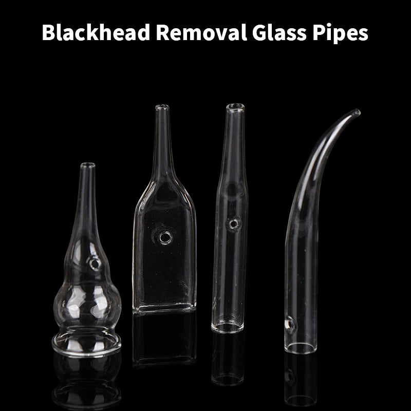4-Style Blackhead Removal Glass Pipes Facial Pore Cleansing Vacuum Qme